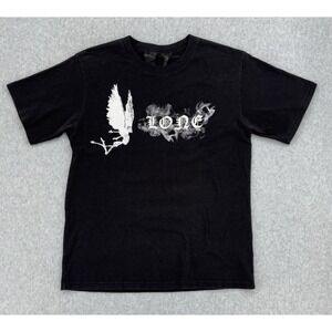 Vlone Love Angel Graphic T Shirt Black White Logo Made USA Size M